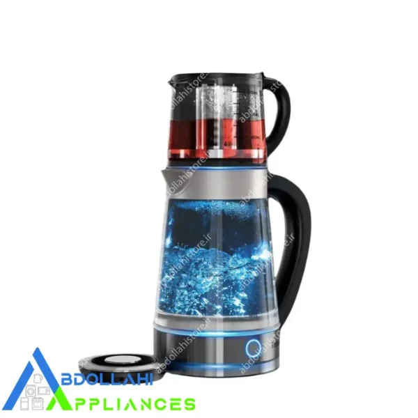 چای ساز شیشه ای تکنو techno مدل Te-917 با 24 ماه گارانتی