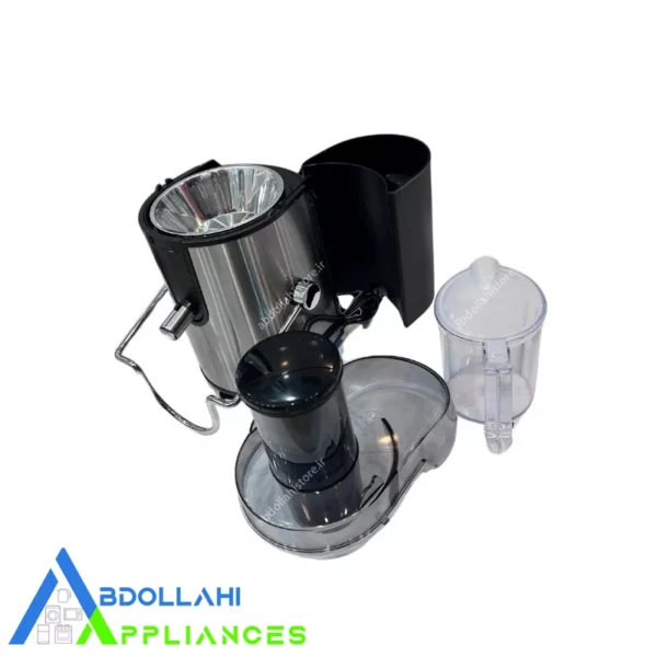 موتور دو سرعته موتور 100 درصد مس دهانه بزرگ با قطر 75 میلی متر دسته و بدنه استیل ضدرنگ(نور LED) لیوان آب میوه با ظرفیت 700 میلی لیتر سیستم ضد لغزش و سنسور قطع خودکار 24 ماه گارانتی شرکتی ارشیا الکتریک