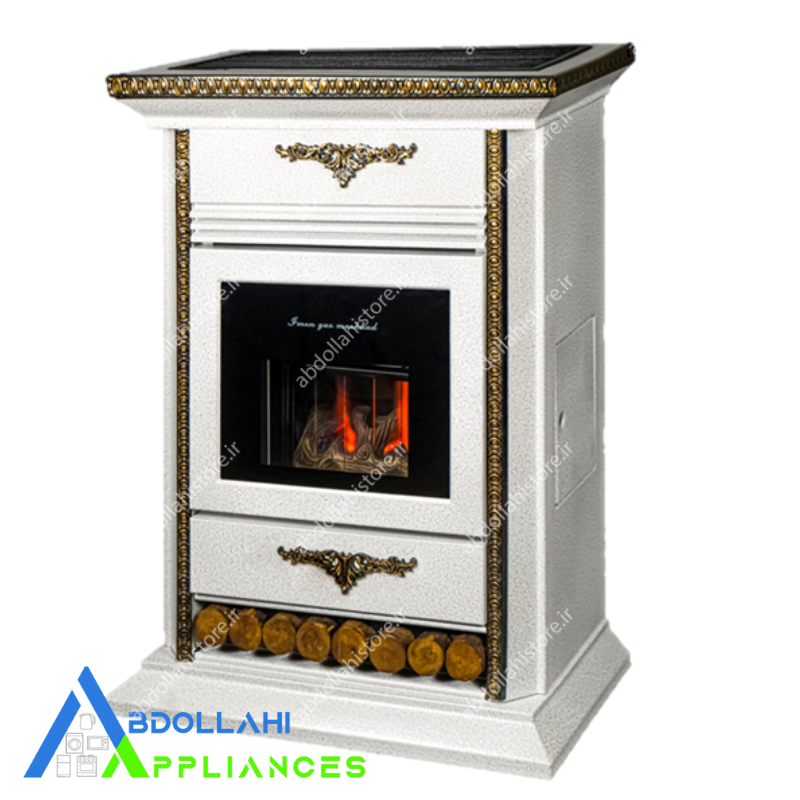 بخاری گازی ایمن گاز مشهد مدل 17000 شادلین کلاسیک سفید