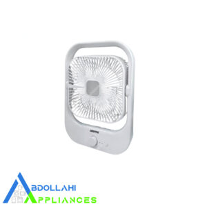 پنکه شارژی رومیزی همراه LED جی پاس (GEEPAS) مدل 21162