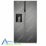 یخچال فریزر ساید بای ساید ایکس ویژن مدل HS600 ظرفیت ۲۸ فوت اتوماتیک رنگ نقره ایی